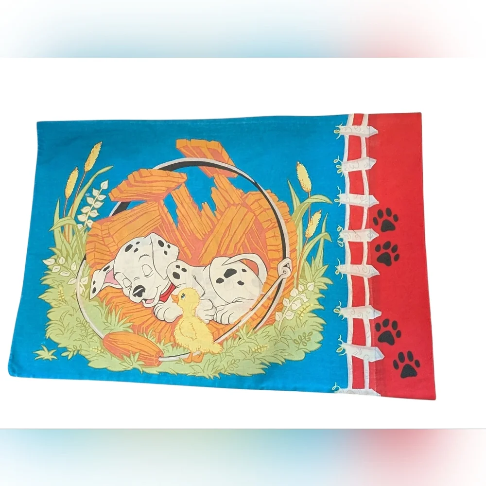 90s vintage Disney 101 Dalmatians Animated‎  Pillowcase